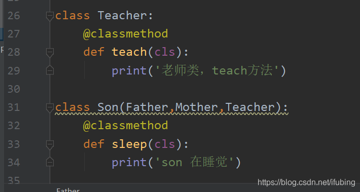 python-面向对向-静态方法的继承-父类中的super方法