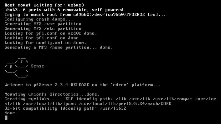 Linux虚拟机安装pfSense