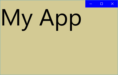 【Win10 应用开发】自定义应用标题栏