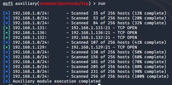 Metasploit -- 指定端口扫描主机