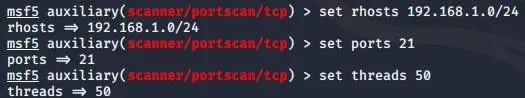 Metasploit -- 指定端口扫描主机