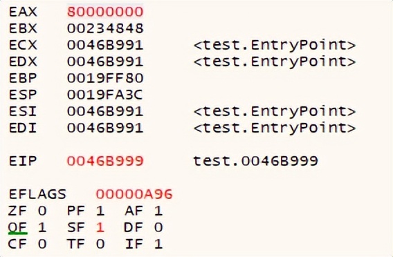 汇编指令学习（JMP、JE、JS、JP，JO，J*b）