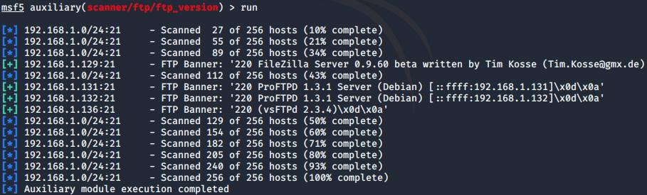 Metasploit -- FTP、Telnet和http服务探测