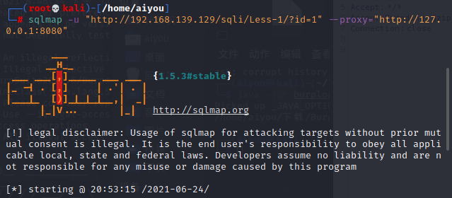 Sqlmap中代理及其他常用参数