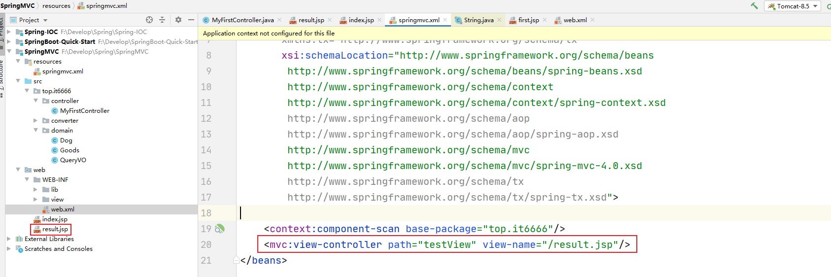 SpringMVC-<mvc:view-controller/>