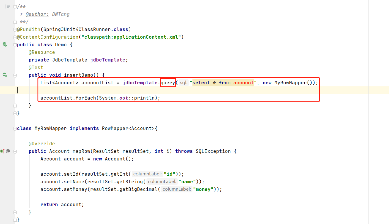 Spring-使用JDBC模板CRUD Spring-使用JDBC模板CRUD