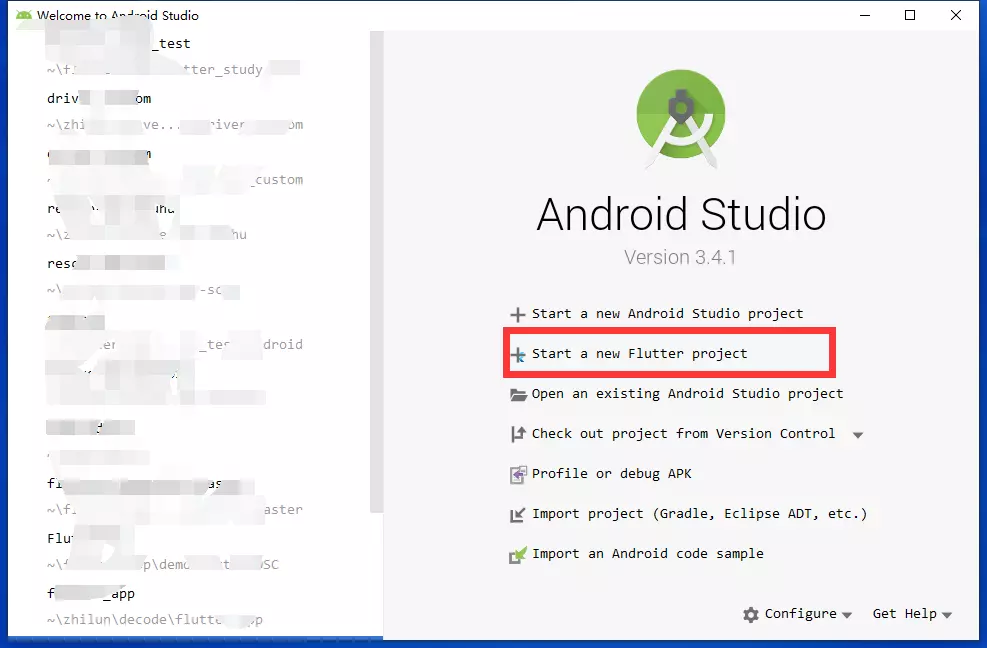 Flutter 使用Android Studio 创建第一个应用