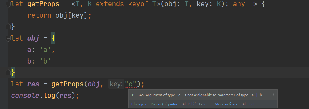 TypeScript-在泛型约束中使用类型参数
