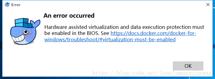 win 10系统docker for windows 与 vmware关于Hyper-v问题