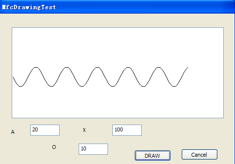 MFC/VC++  绘制正弦曲线