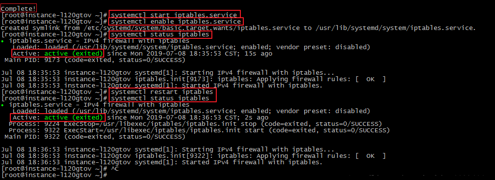 Linux（centos 7.5）下关闭Firewall防火墙，并开启iptables