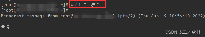 Linux系统下使用wall命令发送广播消息中文乱码