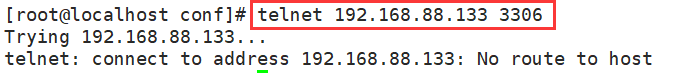 在Linux系统中测试其他主机的端口是否能正常访问提示“telnet: connect to address 192.168.1.165: No route to host“