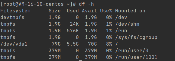 Linux命令之显示磁盘空间使用情况df