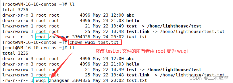 Linux命令之修改文件所有者chown