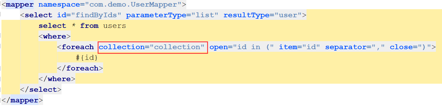 Mybatis使用动态SQL时报错“Parameter ‘array‘ not found. Available parameters are [collection, list]“