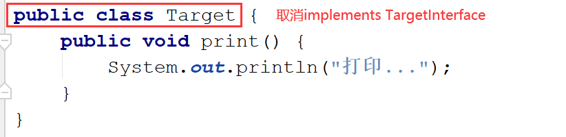 使用Spring的AOP时报错“ClassCastException: com.sun.proxy. cannot be cast to com.demo.aop.Target“