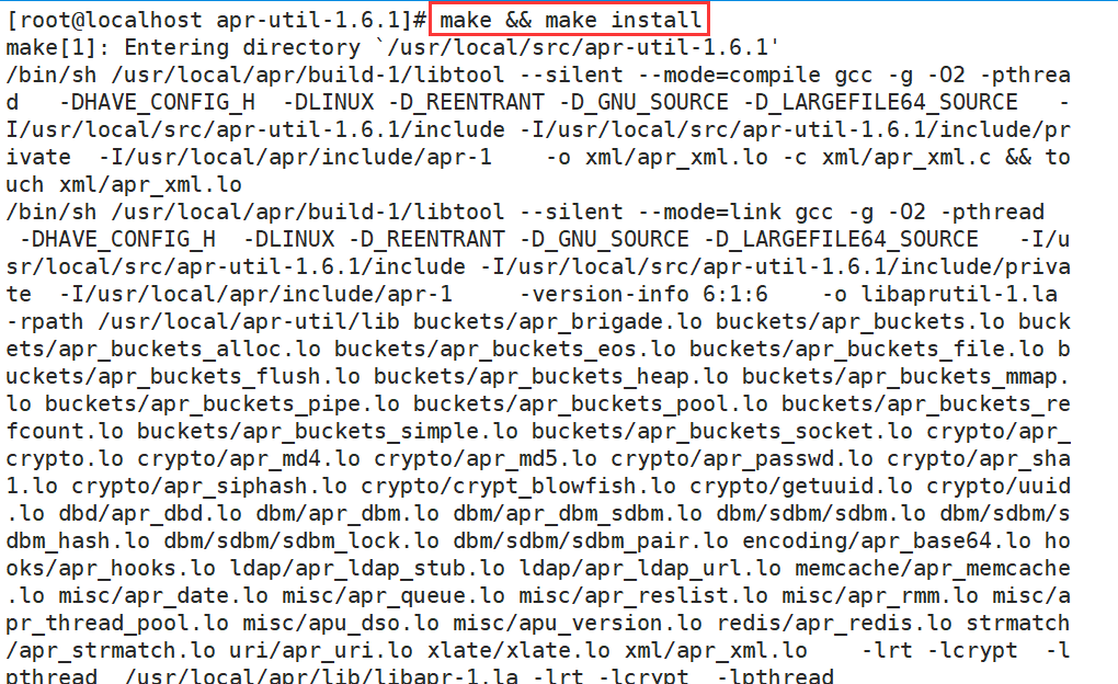 在Linux中编译安装“apr-util“报错“xml/apr_xml.c:35:19: 错误：expat.h：没有那个文件或目录“