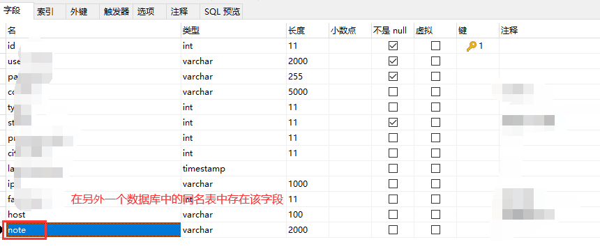 使用Hibernate报错“Unknown column ‘account0_.note‘ in ‘field list‘“