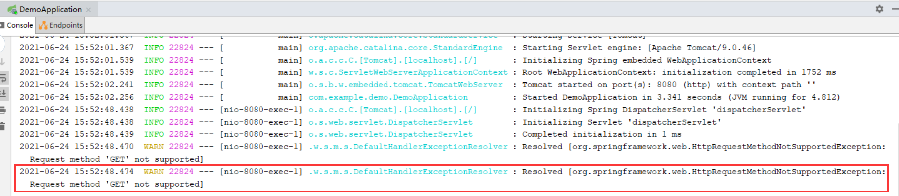 SpringBoot报错“HttpRequestMethodNotSupportedException: Request method ‘GET‘ not supported“