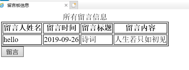 JSP&Servlet（5）——实现简单的留言簿功能