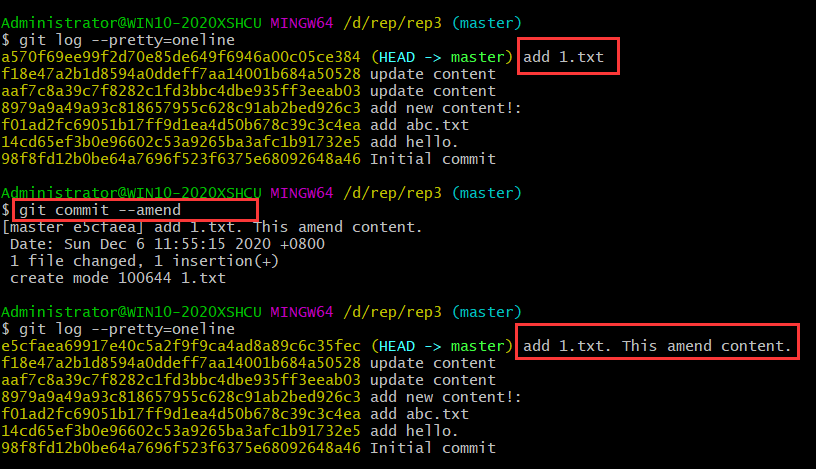 Git命令详解（git status、git log、git commit、git stash）