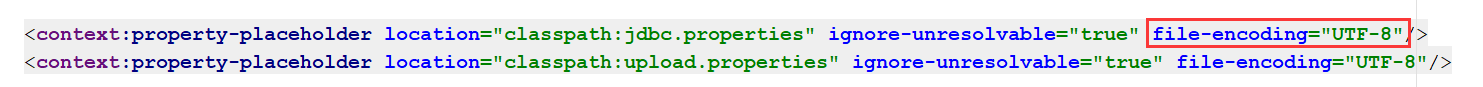 spring使用＜context:property-placeholder＞属性加载properties文件而用@Value标签读取properties文件的值导致的中文乱码问题