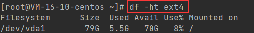 Linux命令之显示磁盘空间使用情况df
