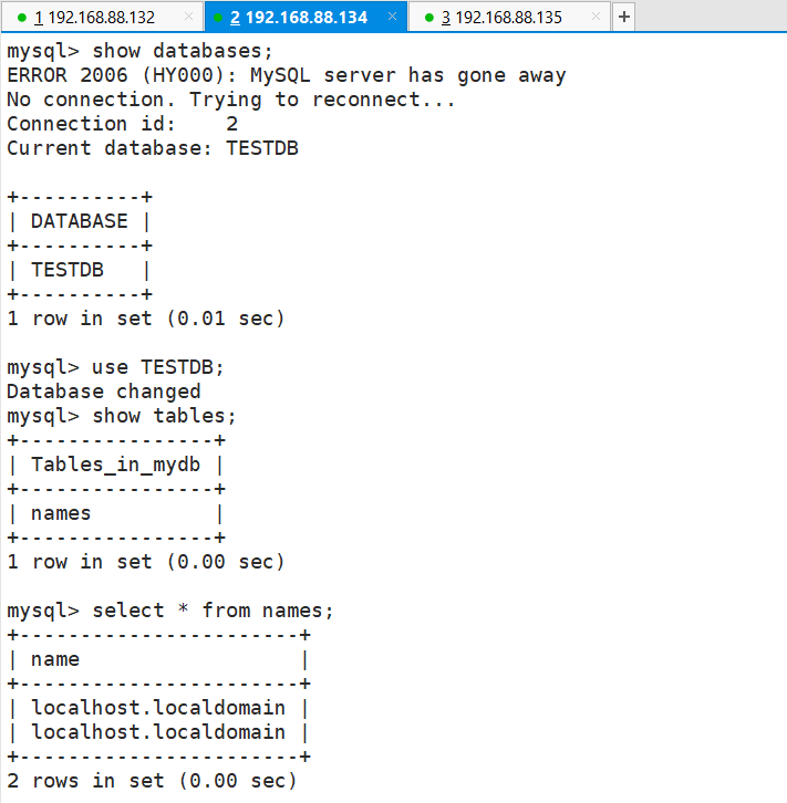 mycat执行查询操作报错“ERROR 1184 (HY000): Invalid DataSource:0“