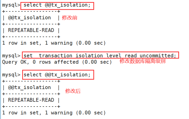 解决“set  transaction isolation level read uncommitted；“命令无法修改MySQL数据库隔离级别的问题