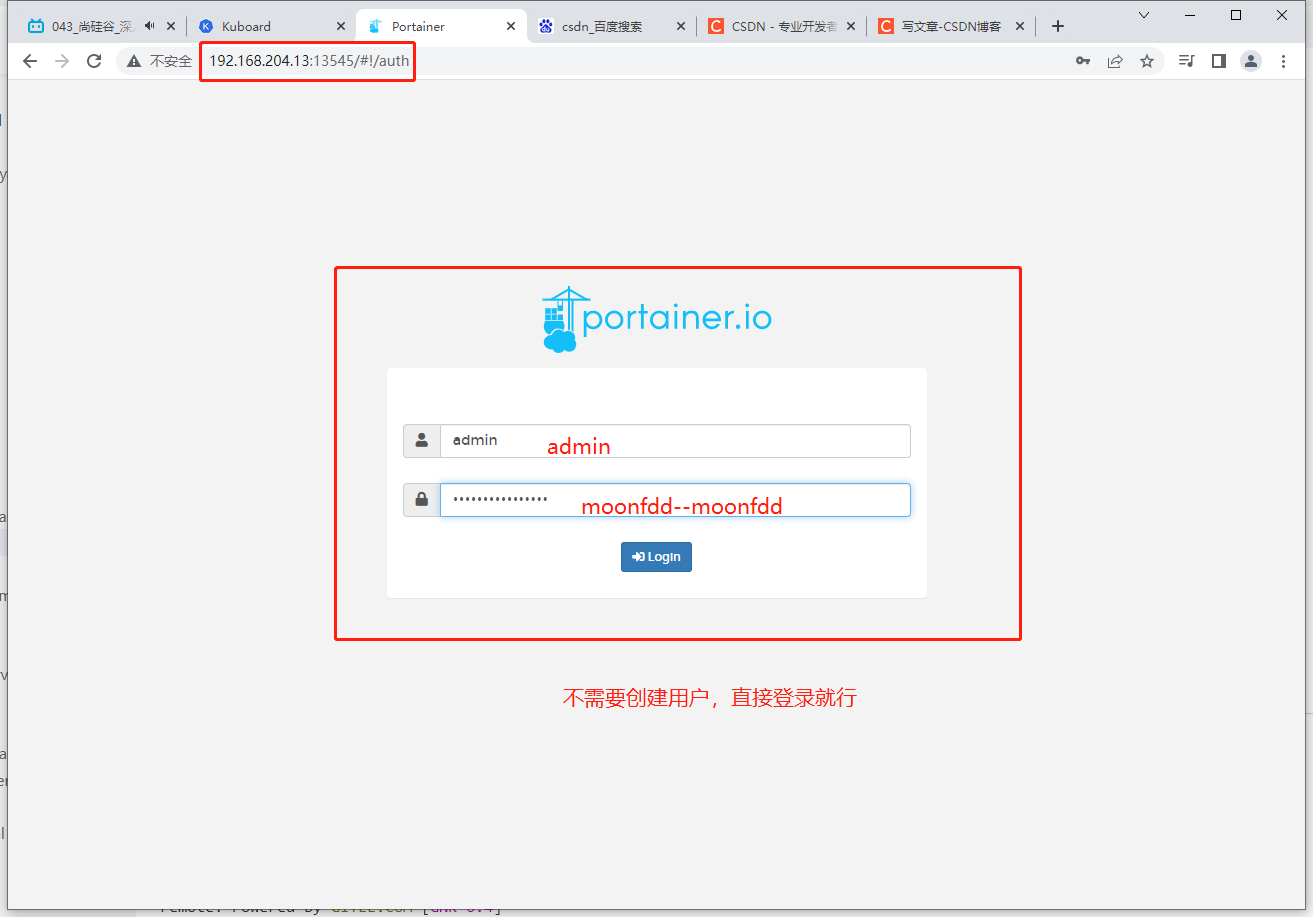 2022-12-23：portainer是docker的web可视化工具。如果根据docker部署去写yaml，默认local是k8s，而不是docker，这不符合需求，需要修改yaml。请问部署在