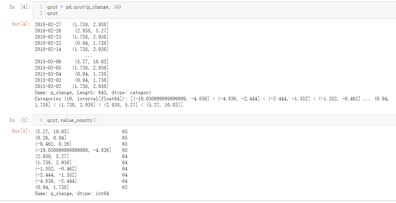 pandas高级处理-数据离散化