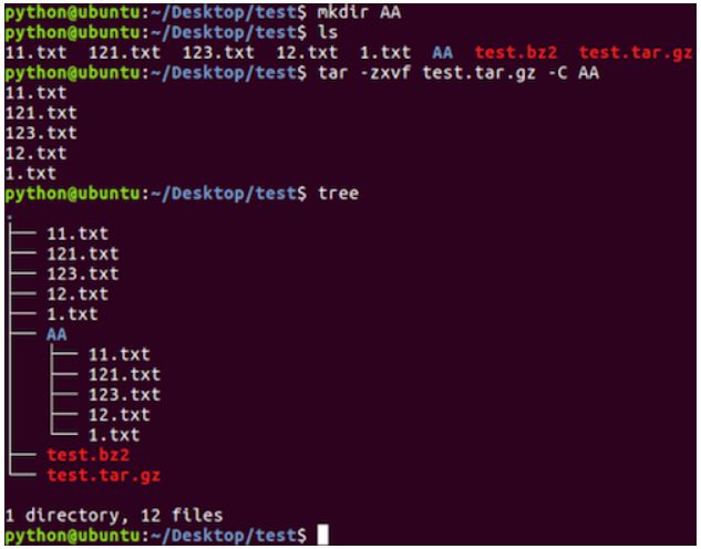 Linux系统中压缩和解压缩命令详解（tar、zip、unzip）