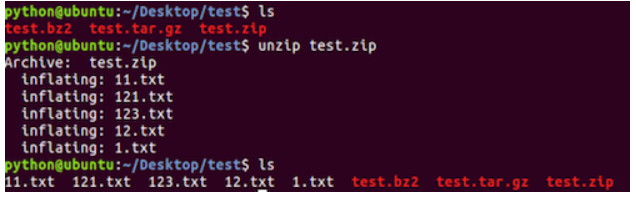 Linux系统中压缩和解压缩命令详解（tar、zip、unzip）