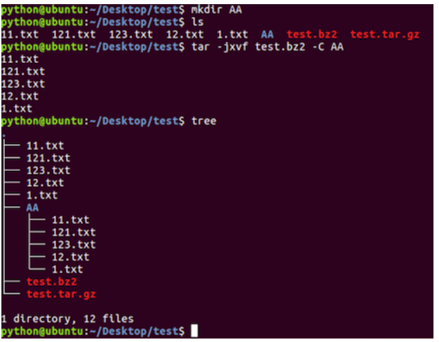 Linux系统中压缩和解压缩命令详解（tar、zip、unzip）