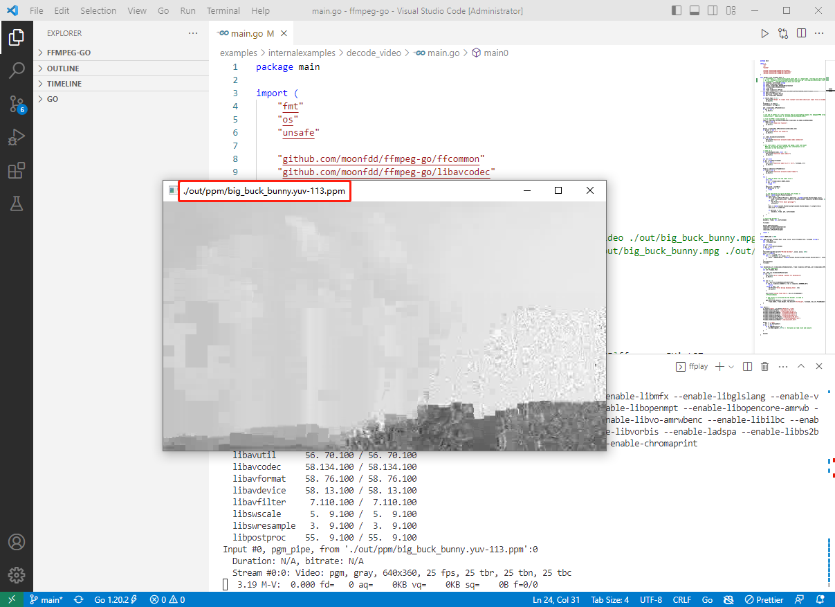 2023-04-01：当Go语言遇见FFmpeg视频解码器，使用Go语言改写decode_video.c文件，提升视频解码效率与开发体验。