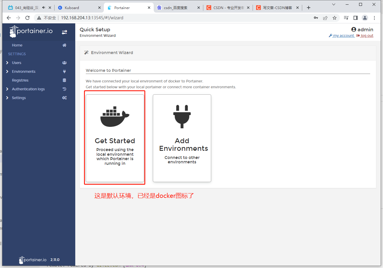 2022-12-23：portainer是docker的web可视化工具。如果根据docker部署去写yaml，默认local是k8s，而不是docker，这不符合需求，需要修改yaml。请问部署在