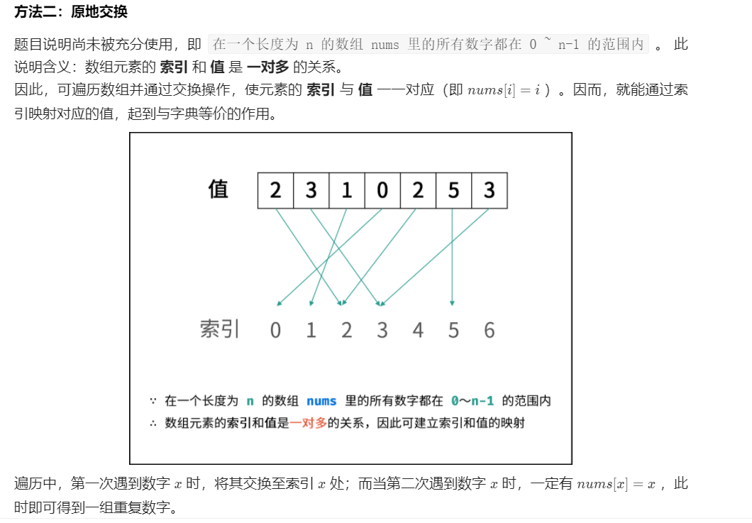 数组中重复的数字