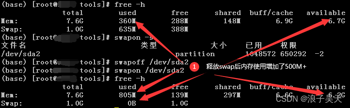 Linux之swap分区使用进程查看及释放