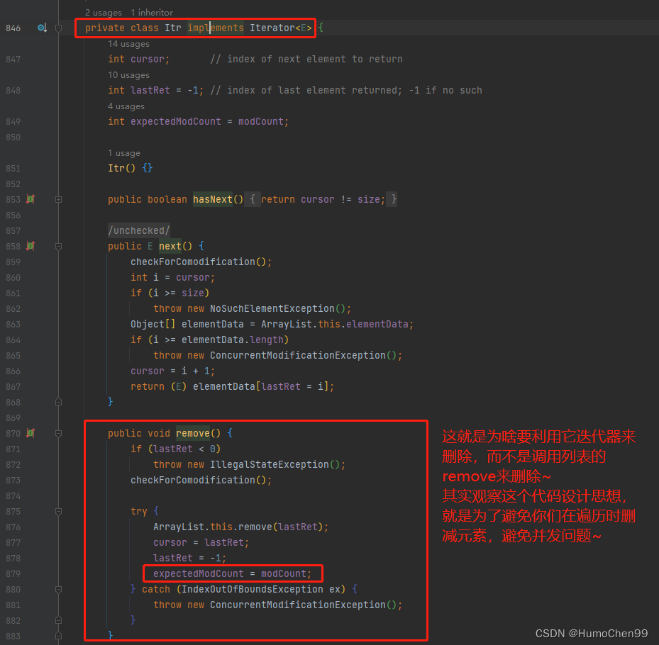 java for 遍历(:方式)时操作的问题和其他遍历方式的思考