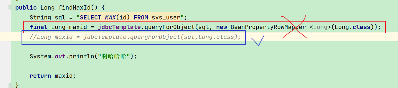 Failed to instantiate [java.lang.Long]: No default constructor found；nested exception is java.lang()