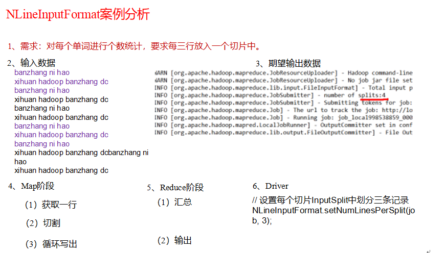 hadoop案例:NLine (分行统计)