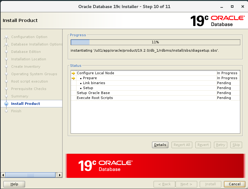 【OracleDB】CentOS 7.5中安装Oracle Database 19c单实例过程