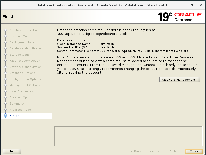 【OracleDB】CentOS 7.5中安装Oracle Database 19c单实例过程