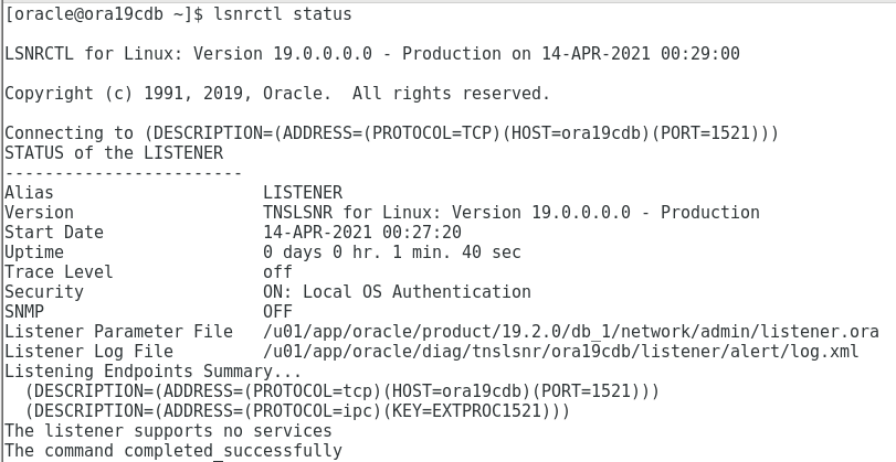 【OracleDB】CentOS 7.5中安装Oracle Database 19c单实例过程