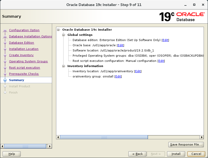 【OracleDB】CentOS 7.5中安装Oracle Database 19c单实例过程