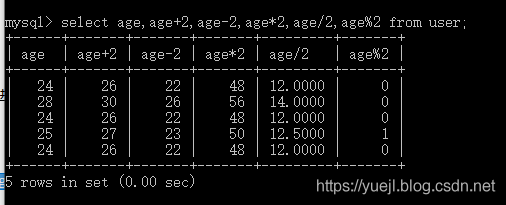 MySQL的运算符(九)