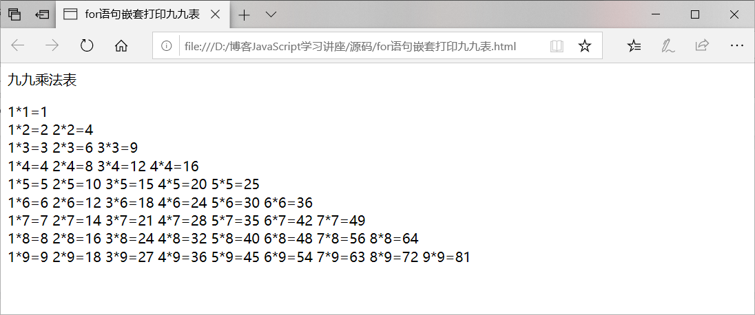 JavaScript流程控制语句