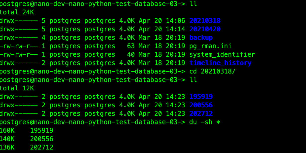 Postgresql使用pg_rman恢复以及备份集的删除