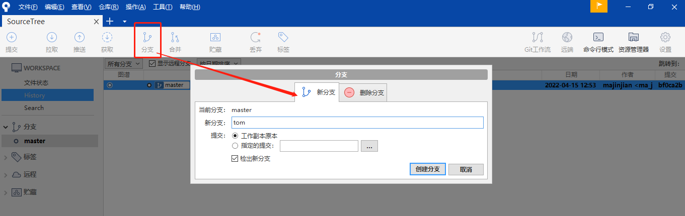 Git 管理工具 SourceTree 的使用（上手简单，不熟悉git命令的开发者必用）